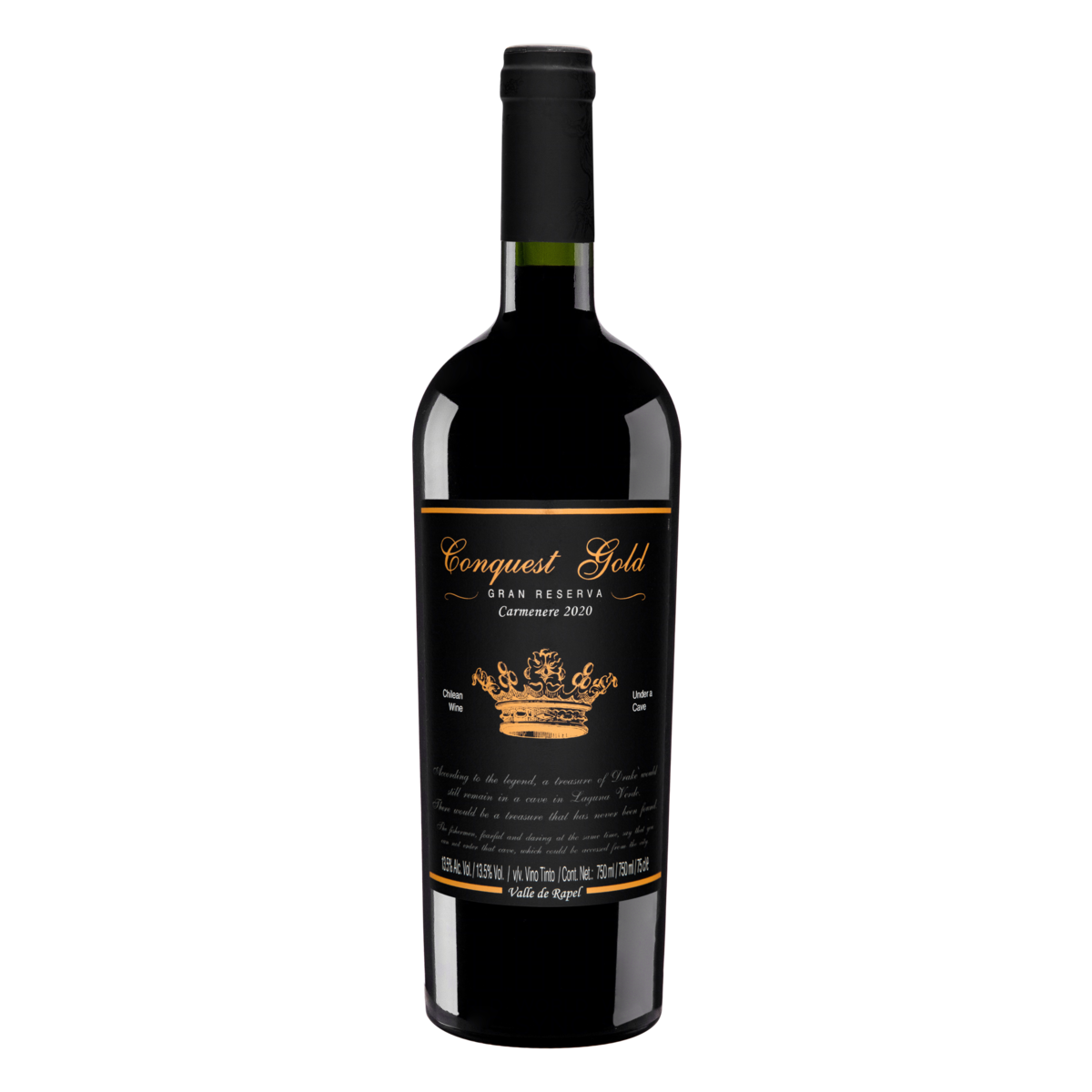 Vinho Tinto Chileno Conquest Gold Grand Reserva Carmenere 750ml