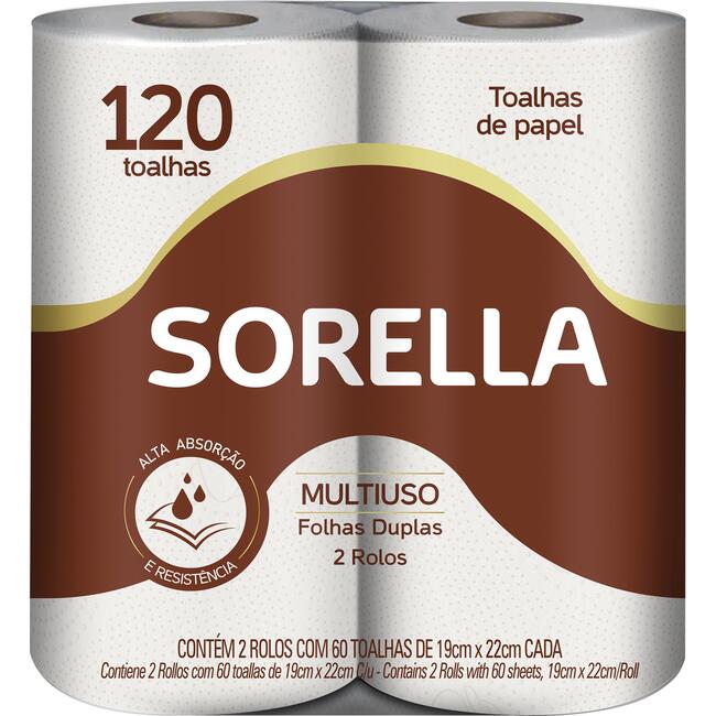 Toalha De Papel Sorella Com 2 Unidades