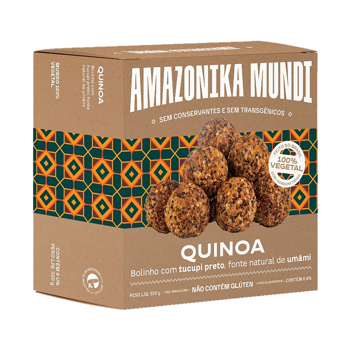 Almôndega de Quinoa Amazonika Mundi Caixa 320g 8 Unidades