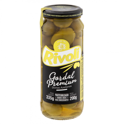 Azeitona Rivoli Verde Premium Gordal Em Conserva 200g