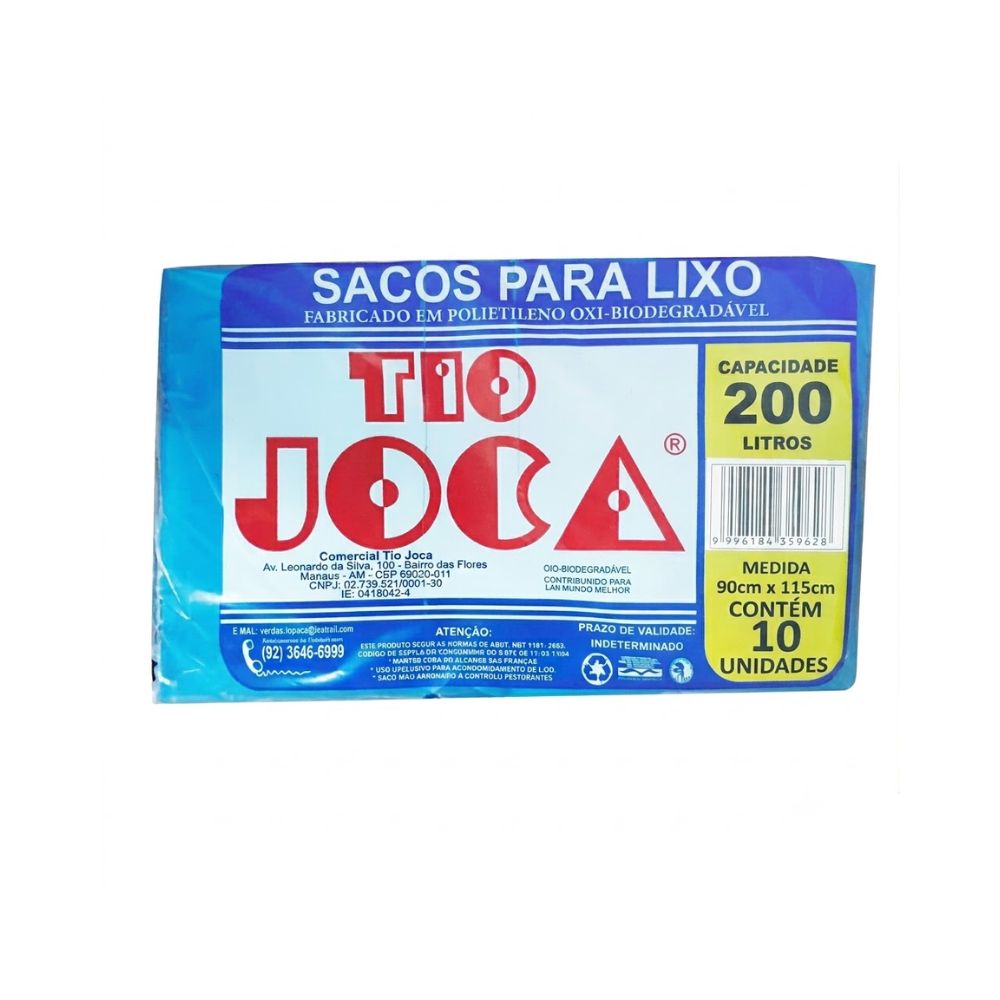 Saco de Lixo Tio Joca 200L