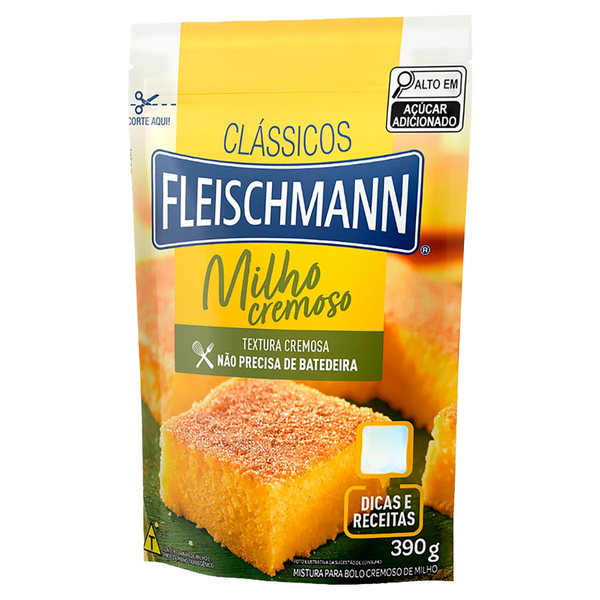 Mistura para Bolo Cremoso Milho Fleischmann Sachê 390g