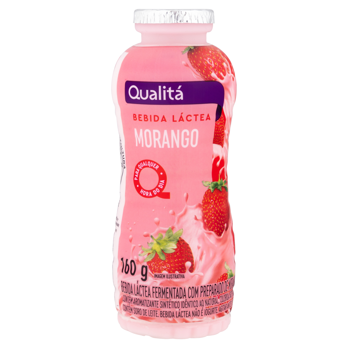 Bebida Láctea Fermentada Morango Qualitá Frasco 160g