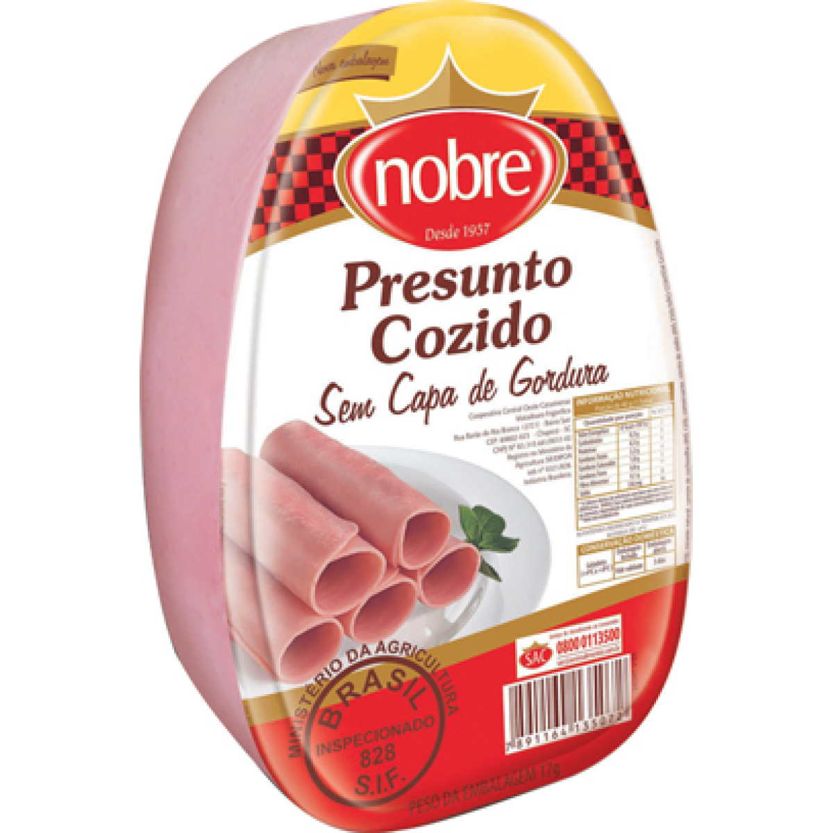Presunto Cozido Sem Capa Nobre 300g