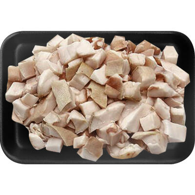 Toucinho com Couro em Cubo Resf Preço por quilo na bandeja