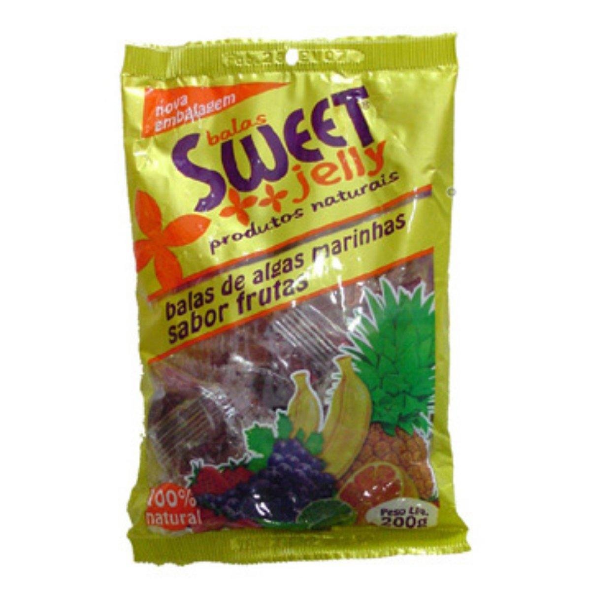 Bala de Algas Marinhas Sabor Frutas SWEET JELLY Pacote 200g