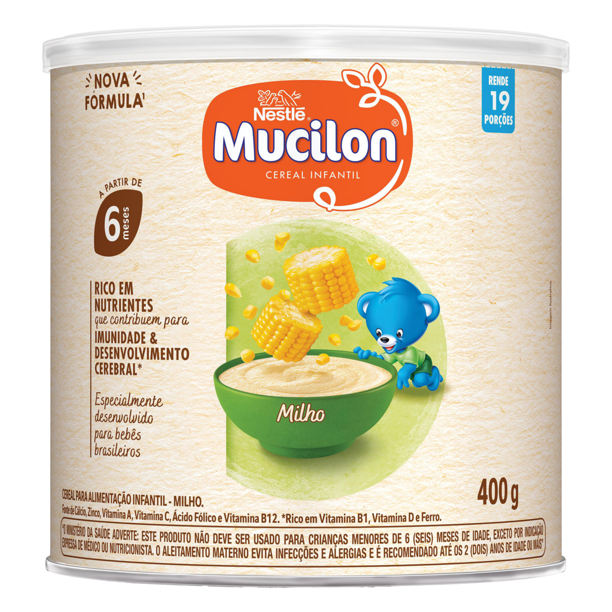 Cereal Infantil Milho Mucilon Lata 400g