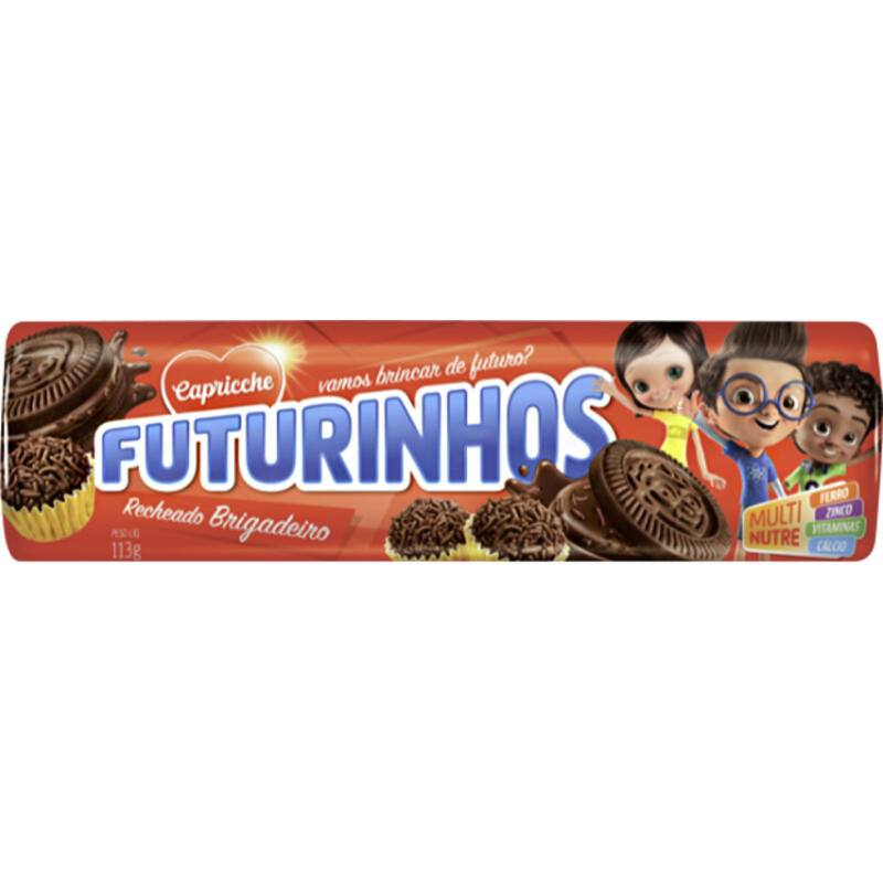 Biscoito Recheado Futurinhos Brigadeiro 113g