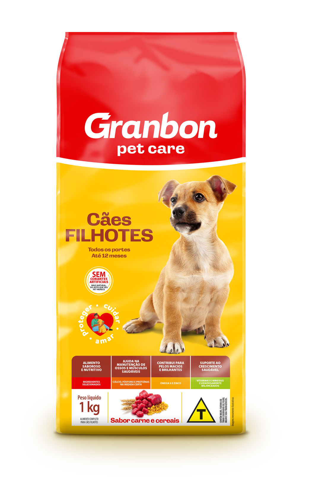 Ração Cães Filhotes Granbon Carne e Cereais 1kg