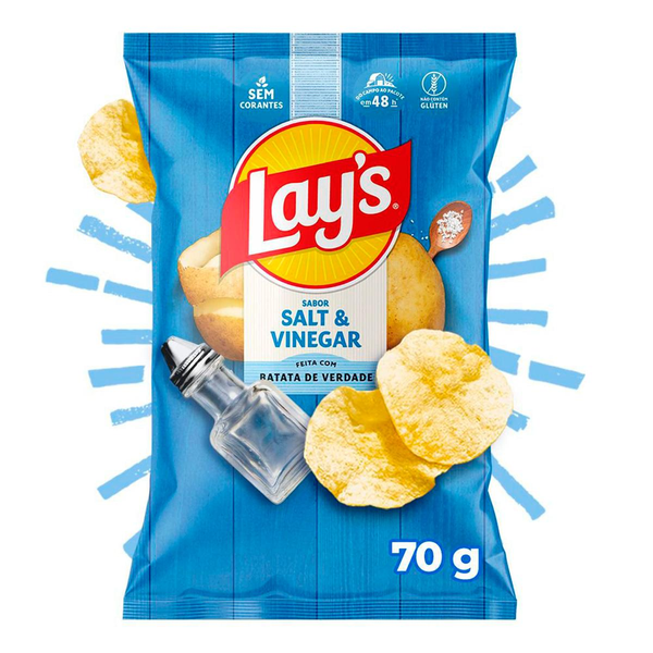 Batata Frita Lisa Sal E Vinagre Lays 70G