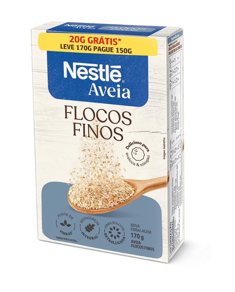 Aveia Nestlé em Flocos Finos Leve 170g Pague 150g