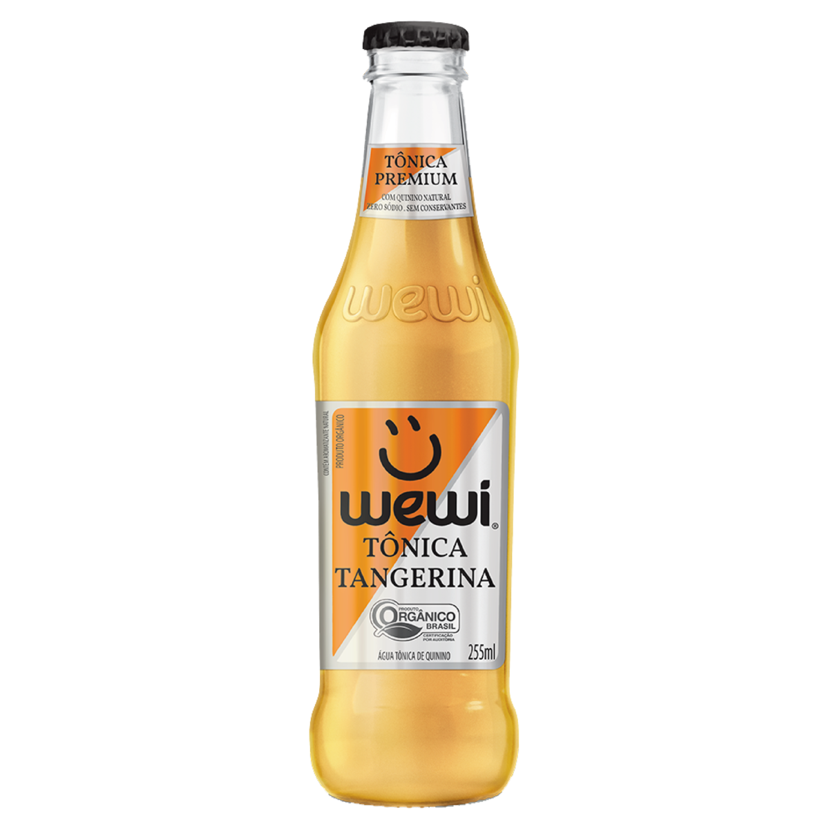 Água Tônica Orgânico WEWI Sabor Tangerina Garrafa 255ml