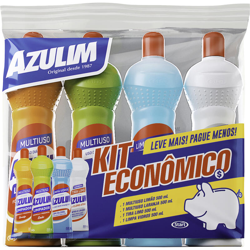 Kit Azulim Multiuso/Tira limo/Limpa vidros 1 Kit