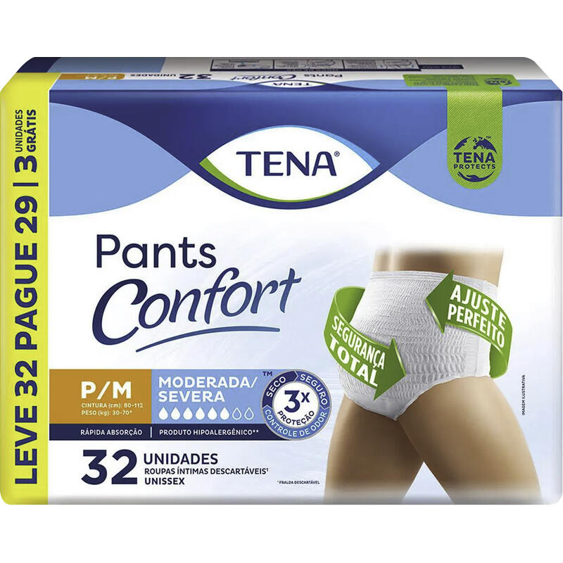 Roupa Íntima Tena Pants P/M LV 32 PG 29 un
