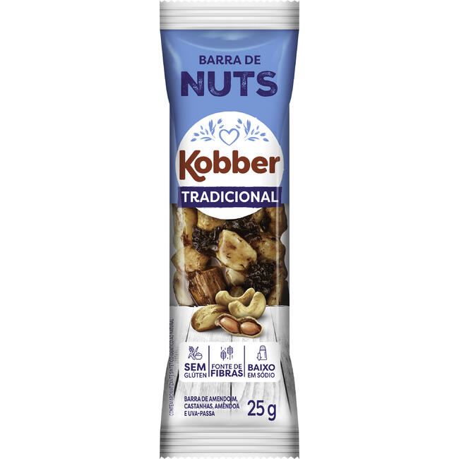 Barra de Cereais Kobber Nuts Classic Tradicional 25g