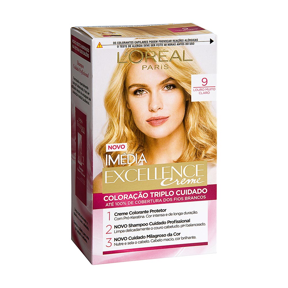 Tintura Imédia Excellence Creme Louro Muito Claro 9 L'Oréal