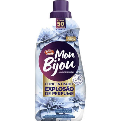 Amaciante de Roupa Concentrado Cuidado Mon Bijou Explosão de Perfume Frasco 1l