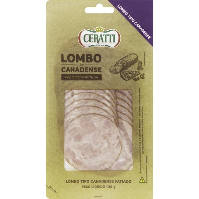 Lombo CERATTI Tipo Canadense Fatiado 100g