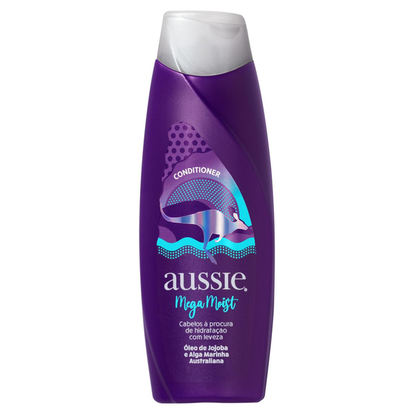 AUSSIE Mega Moist Óleo de Jojoba e Alga Marinha Australiana Condicionador 360ml