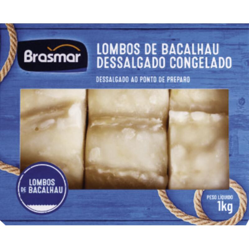 Lombo de Bacalhau Brasmar Congelado 1kg