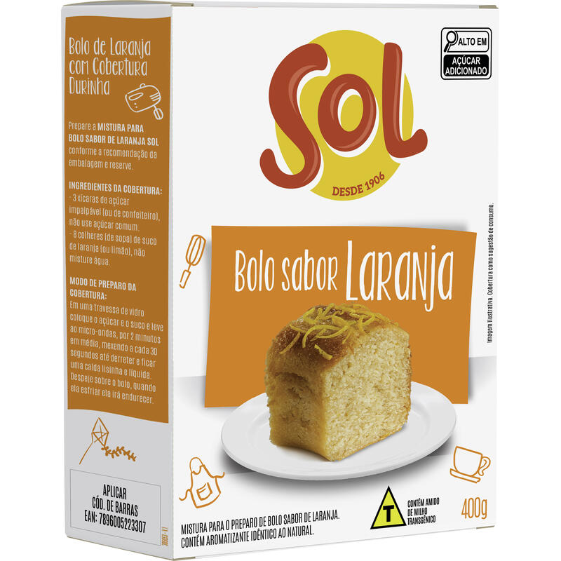 Mistura para Bolo Sol Laranja 400g