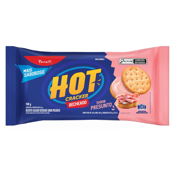 Biscoito PARATI Hot Cracker Presunto 100g