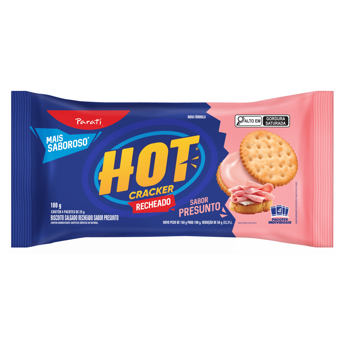 Biscoito PARATI Hot Cracker Presunto 100g