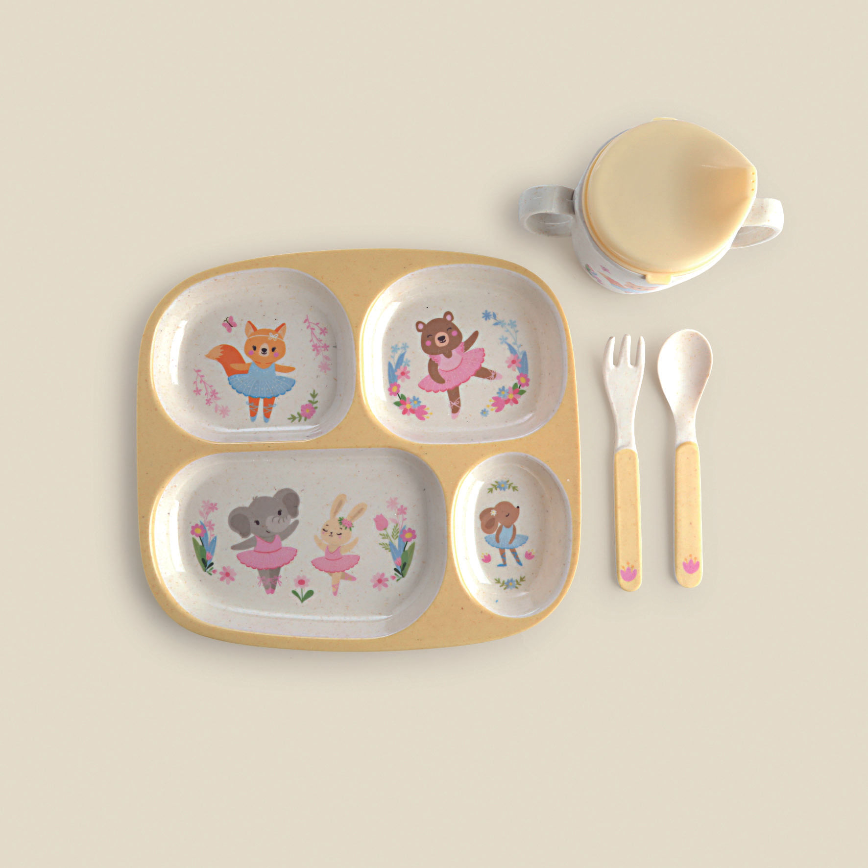 Kit de Alimentação Ballet Melamina c/4 Peças - A\BABY