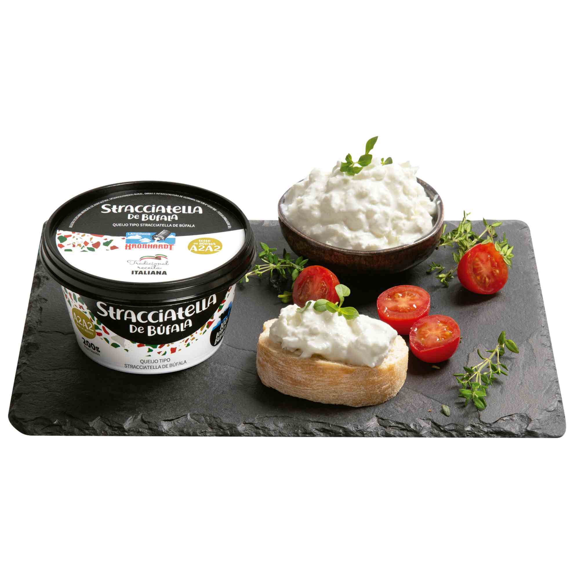Queijo tipo Stracciatella de Búfala Kronhardt 200g