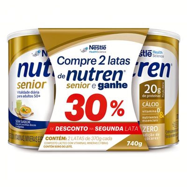 Kit Suplemento Nutren Com 2 Unidades - Desconto de 30% na Segunda Unidade