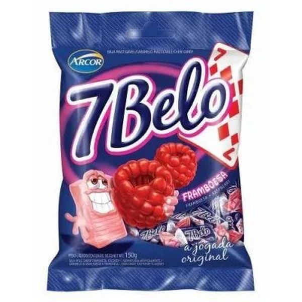 Bala Arcor 100g - 7 Belo - Framboesa