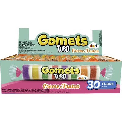 Bala de Goma Dori Tubo Creme de Frutas 30 un