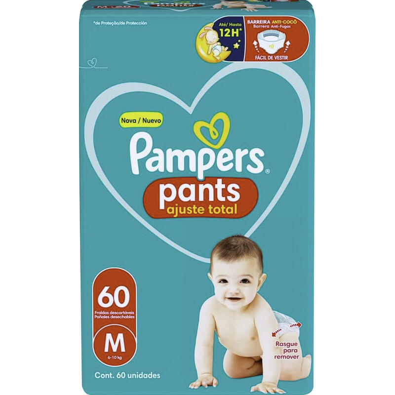Fralda Descartável Pampers Pants Ajuste Total - M 60 un