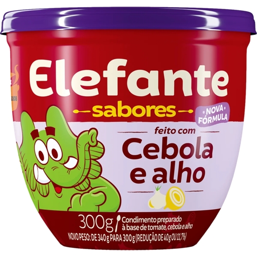 Extrato De Tomate Elefante Cebola e Alho 340g