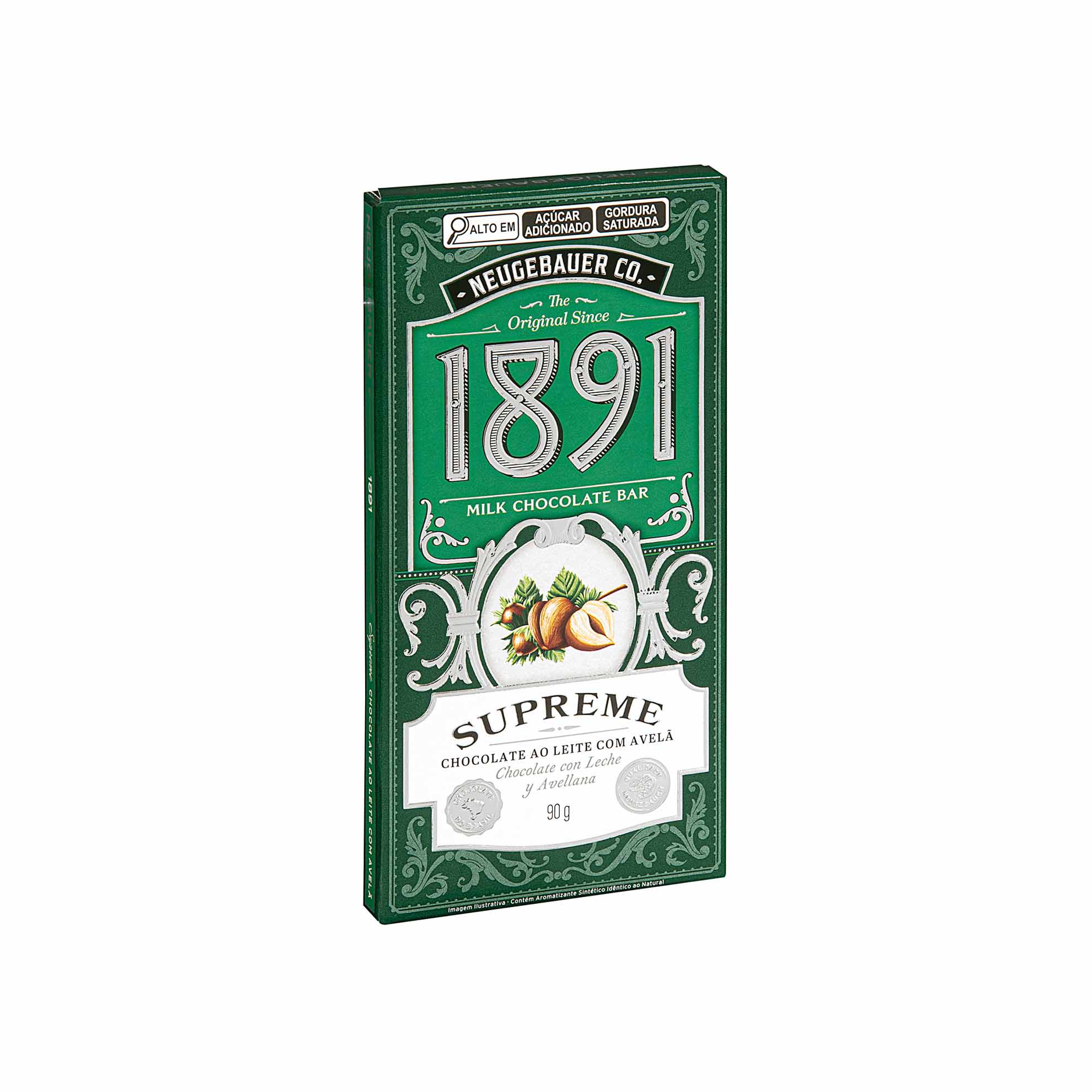 Chocolate Neugebauer 1891 Chocolate ao Leite com Avelã 90g