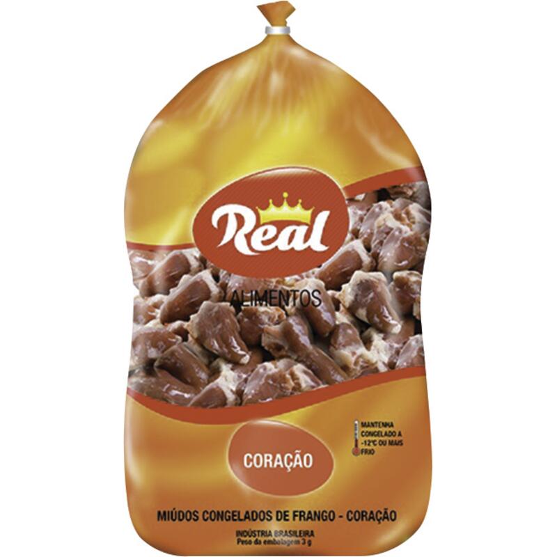 Coração de Frango Real Cong Preço por quilo no pacote