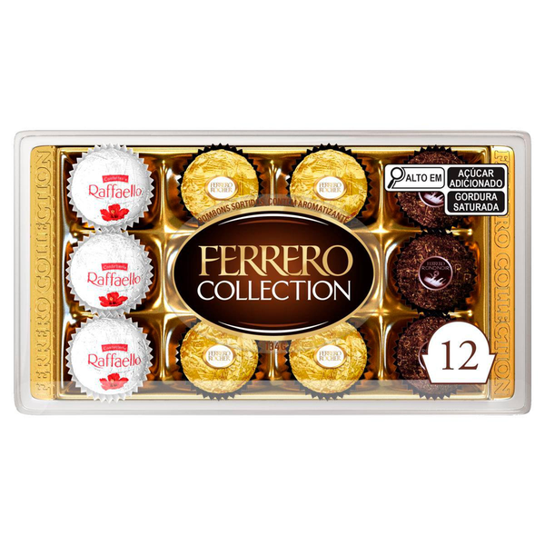 Bombom Sortido Ferrero Collection Bandeja 134g 12 Unidades