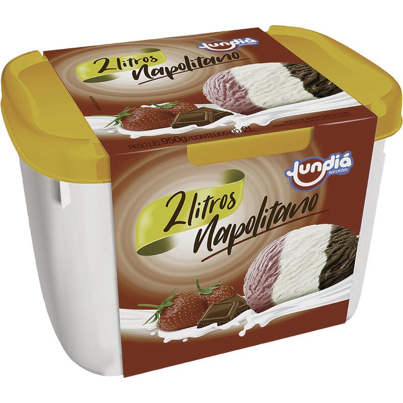 Sorvete Jundiá Napolitano 2L