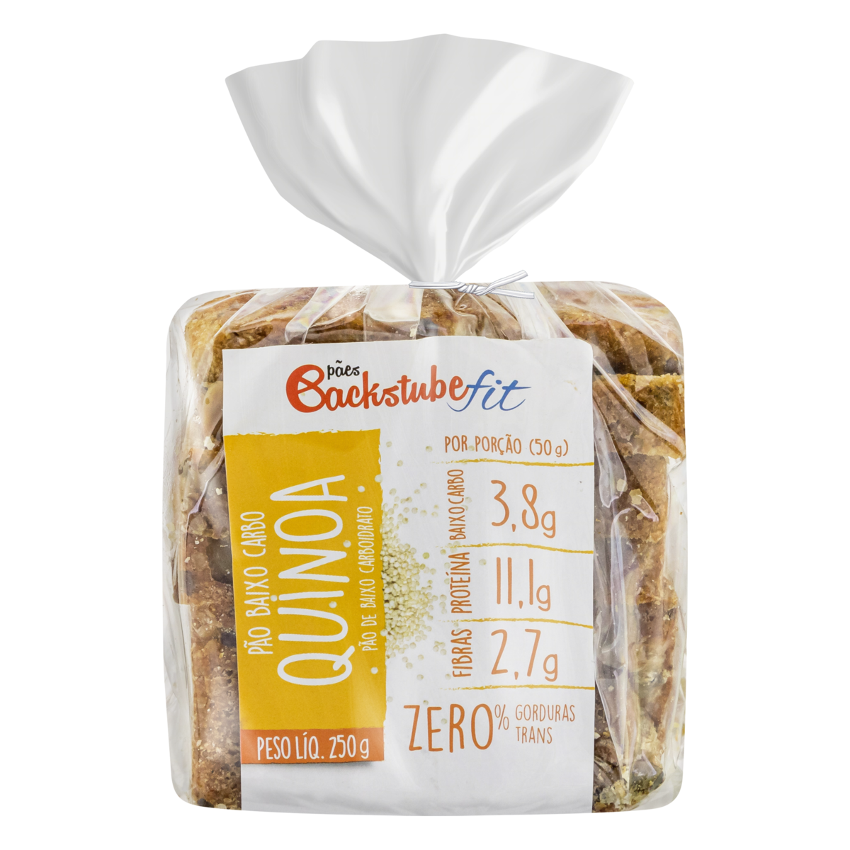 Pão Baixo Carbo Quinoa Backstube Fit 250g