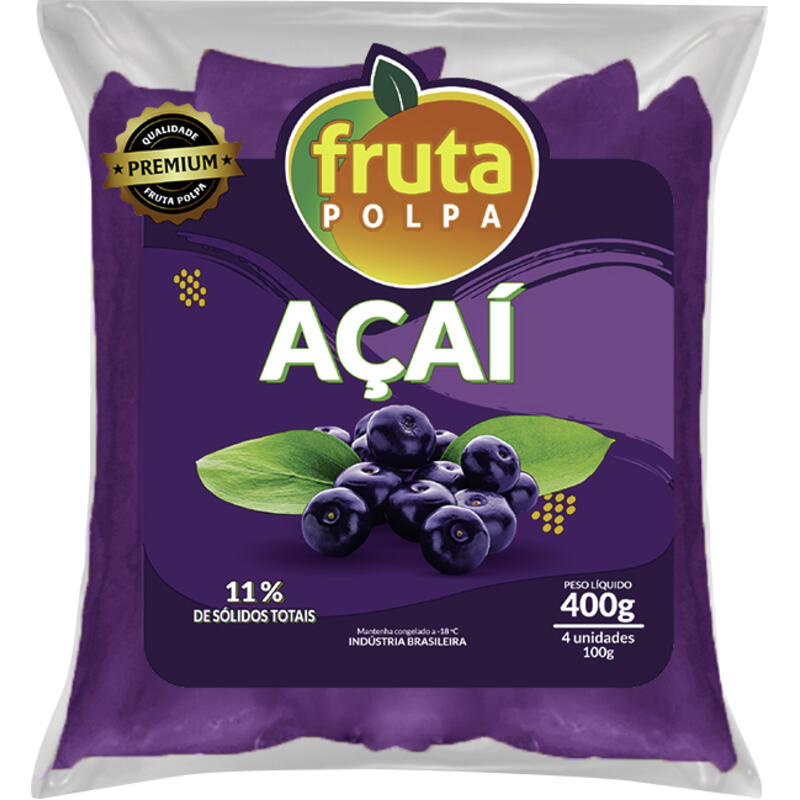 Polpa Fruta Polpa Congelada Açaí 400g