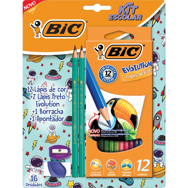 Kit Escolar Bic Colorir - Lápis - Ref. 524346
