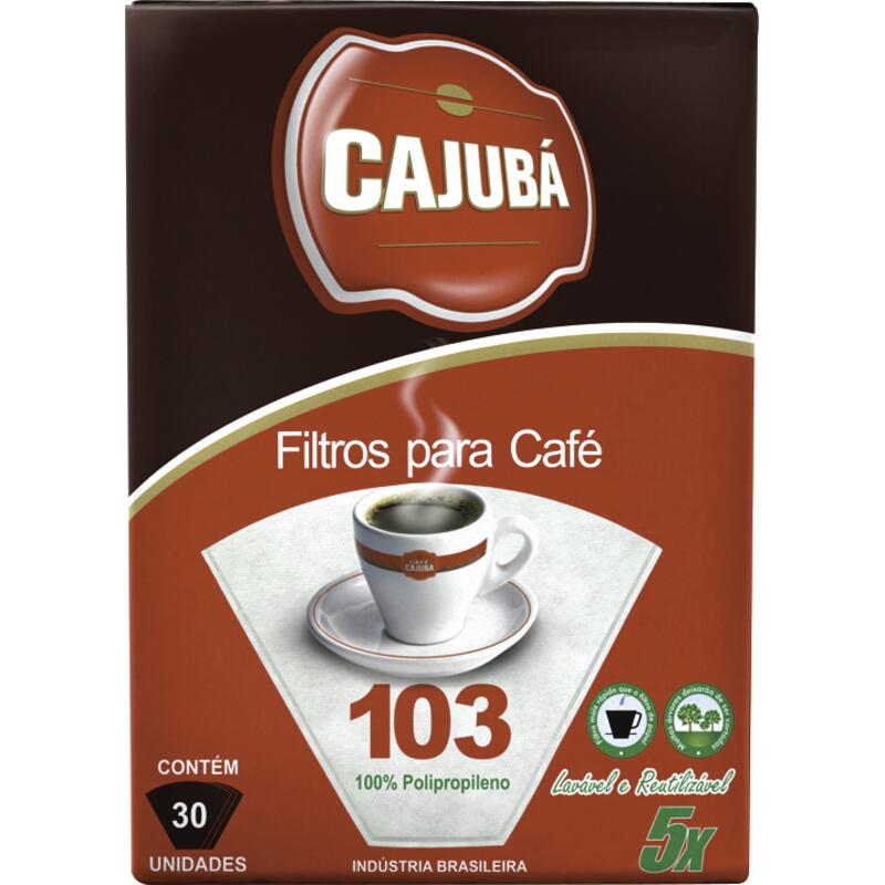 Filtro de Papel p/Café Cajubá Polipropileno Nº 103 30un