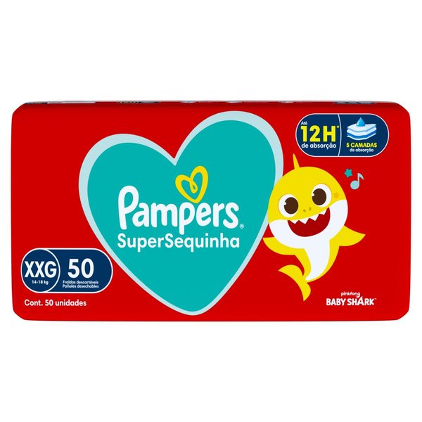 Fralda Descartáveis PAMPERS Super Sequinha xxg 50 Fraldas