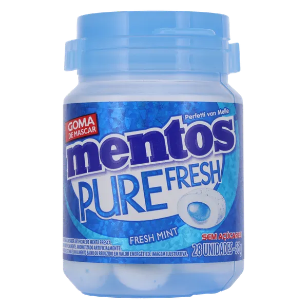 Chiclete Mentos 56g - Fresh Mint - Garrafa