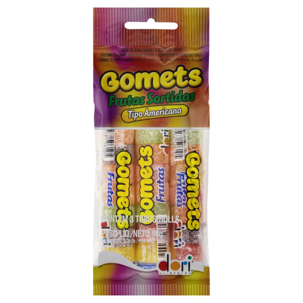 Bala Dori 96g - Gomets - Tubo - Frutas Sortidas