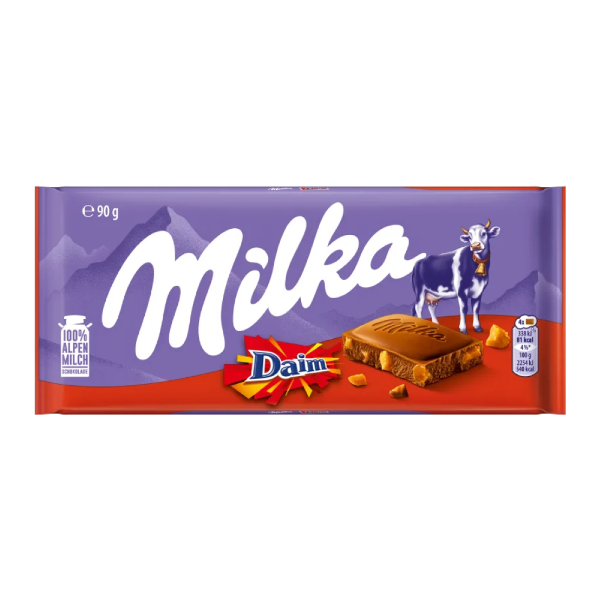 Barra de Chocolate Milka Daim 90g