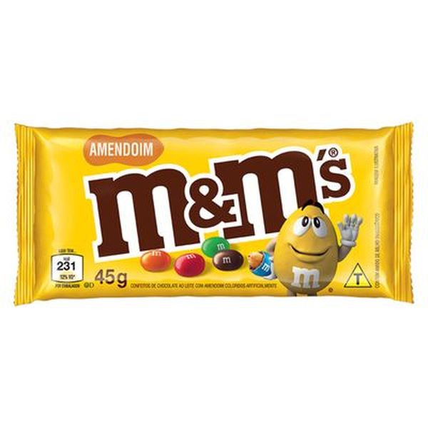 Chocolate Mem's com Amendoim Pacote 45G