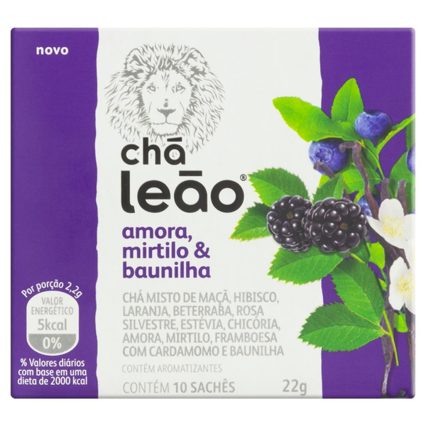 Chá LEÃO Amora,Mirtilo & Baunilha 22g