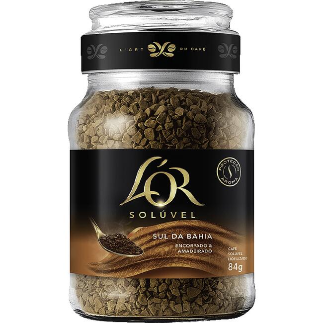 Café Solúvel Liofilizado Sul da Bahia L'or Vidro 84g