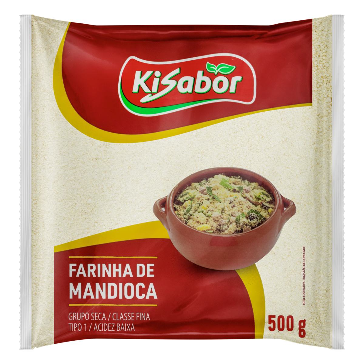 Farinha de Mandioca Tipo 1 Fina Kisabor Pacote 500g